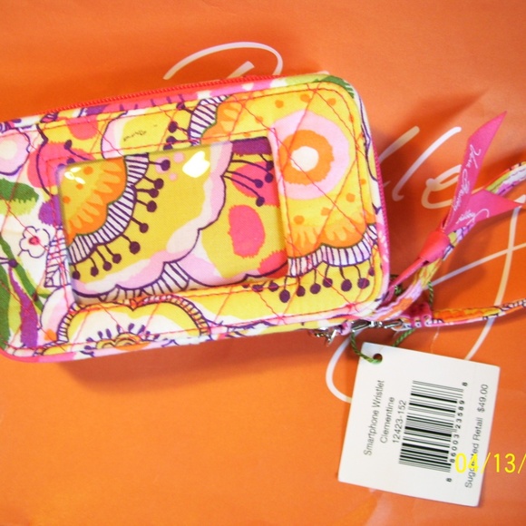 Vera Bradley Smartphone Wristlet Wallet Clementine - Picture 3 of 6